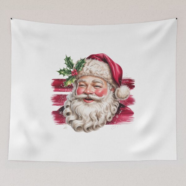 Item preview, Jolly Santa with Holly Leaves designed and sold by jkrphoto.