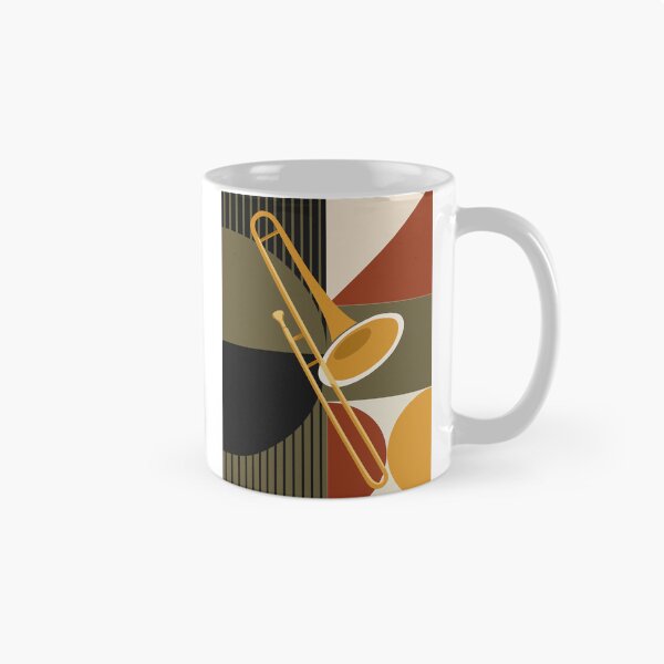 Item preview, Bauhaus Trombone Art | Minimalist Brass Instrument Print | Mid-Century Modern Jazz Print | Abstract Geometric Music Decor designed and sold by Studio pod Burom.