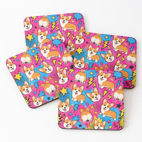 Item preview, Corgi Pop Art Pattern Cute Dog Lover Retro Comic Graphic Tee designed and sold by TM DESIGNS AND MORE.