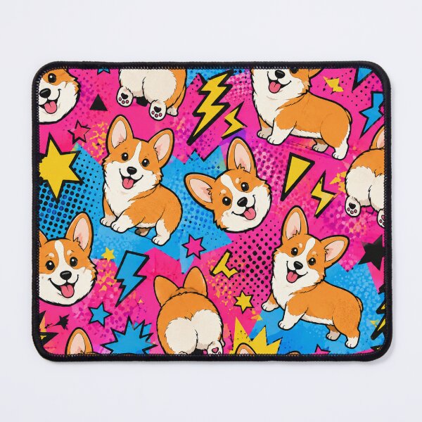 Item preview, Corgi Pop Art Pattern Cute Dog Lover Retro Comic Graphic Tee designed and sold by TM DESIGNS AND MORE.
