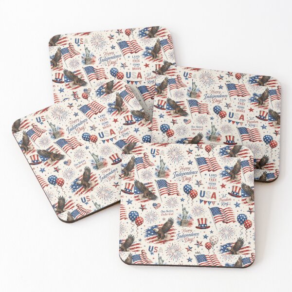 Item preview, Patriotic Independence Day Collage Pattern designed and sold by Military Insignia Products.
