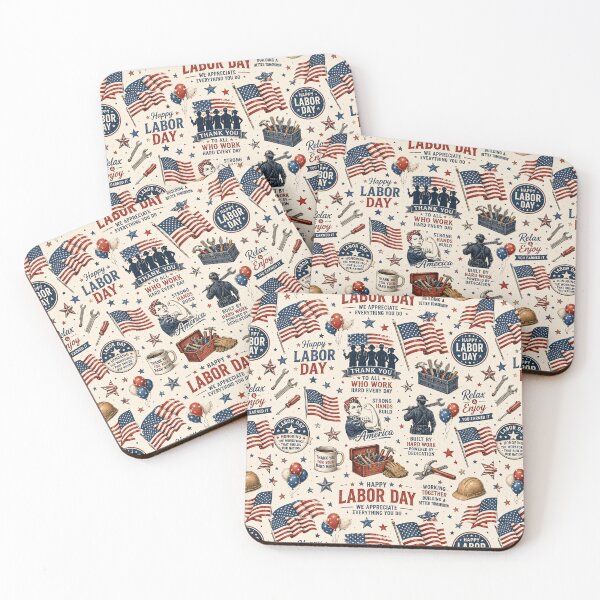 Item preview, Vintage Labor Day Workday Celebration Pattern designed and sold by Military Insignia Products.