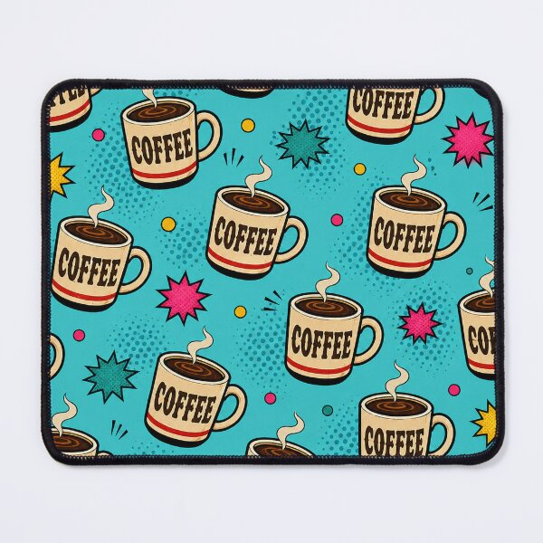 Item preview, Retro Coffee Mug Pop Art Pattern for Coffee Lover Graphic Tee designed and sold by TM DESIGNS AND MORE.