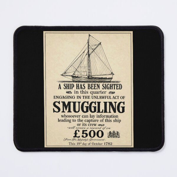 Item preview, 1782 British Smuggling Reward Sailing Ship Poster designed and sold by Maljonic.
