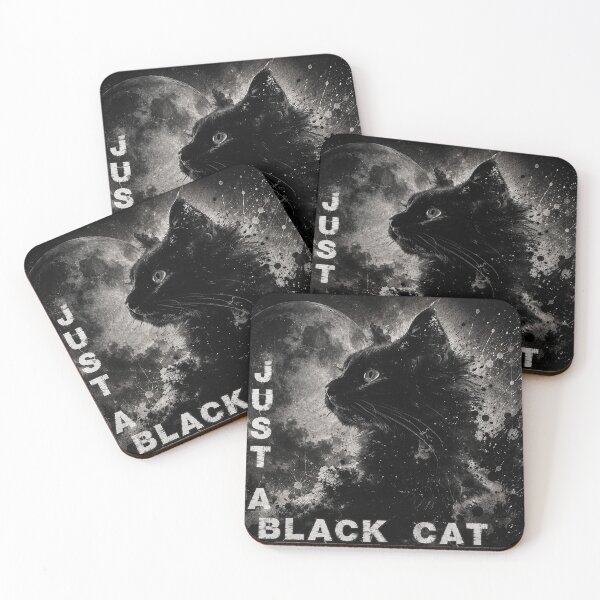 Item preview, Just a Black Cat | Gothic Moonlight Cat Art designed and sold by Fei Long Design Hub.