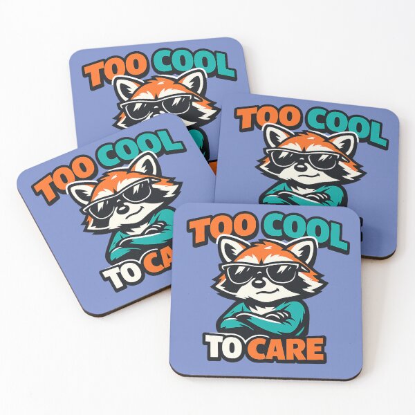 Item preview, Too Cool to Care – Cute Raccoon with Sunglasses Cartoon Design designed and sold by ArtisticHeart21.