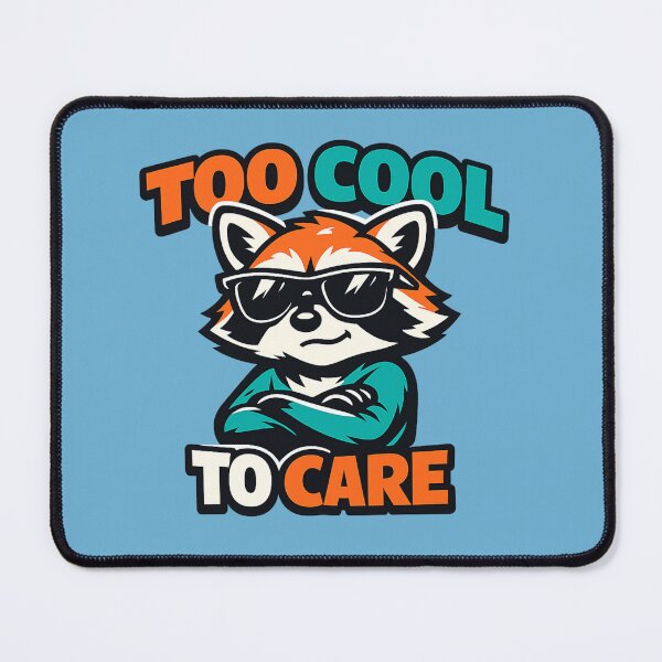 Item preview, Too Cool to Care – Cute Raccoon with Sunglasses Cartoon Design designed and sold by ArtisticHeart21.