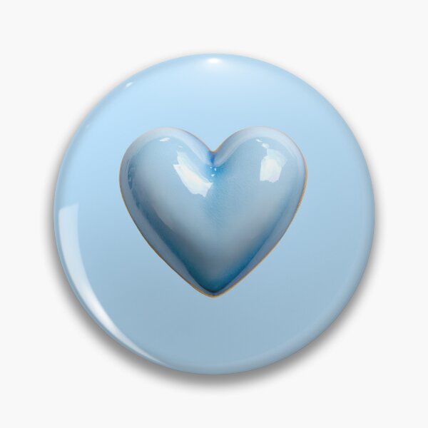 Item preview, Blue Glossy Heart 3D Render Art designed and sold by jianina-alondra.