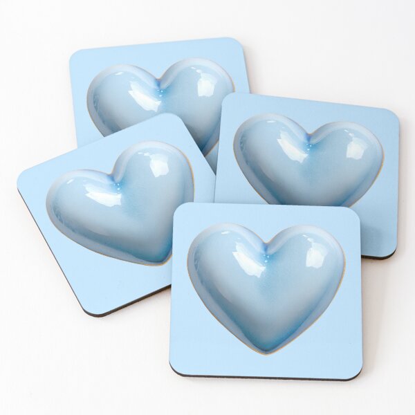 Item preview, Blue Glossy Heart 3D Render Art designed and sold by jianina-alondra.