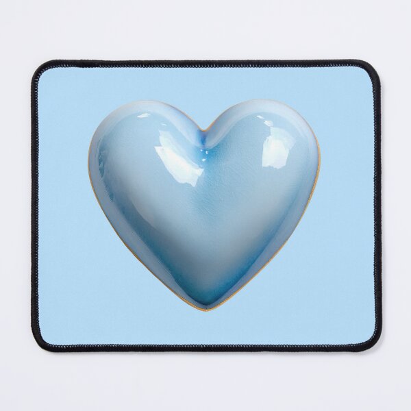 Item preview, Blue Glossy Heart 3D Render Art designed and sold by jianina-alondra.
