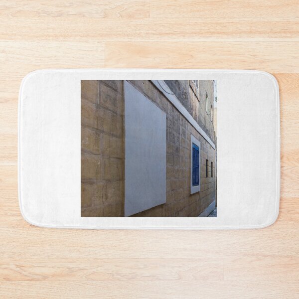 Item preview, Mediterranean Stone Alley With Blue Shutter Window, Textured Plaster and Narrow Passage designed and sold by Nmallia.