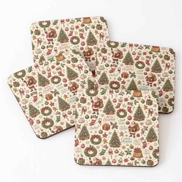 Item preview, Vintage Santa Christmas Wrapping Paper Pattern designed and sold by Military Insignia Products.