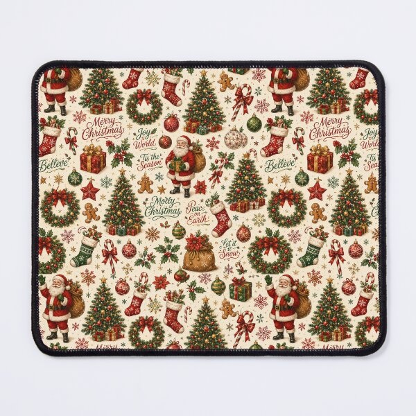 Item preview, Vintage Santa Christmas Wrapping Paper Pattern designed and sold by Military Insignia Products.