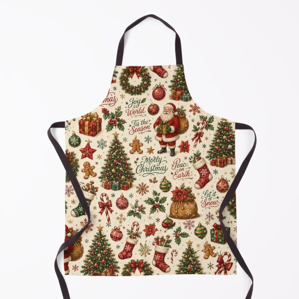 Item preview, Vintage Santa Christmas Wrapping Paper Pattern designed and sold by Military Insignia Products.