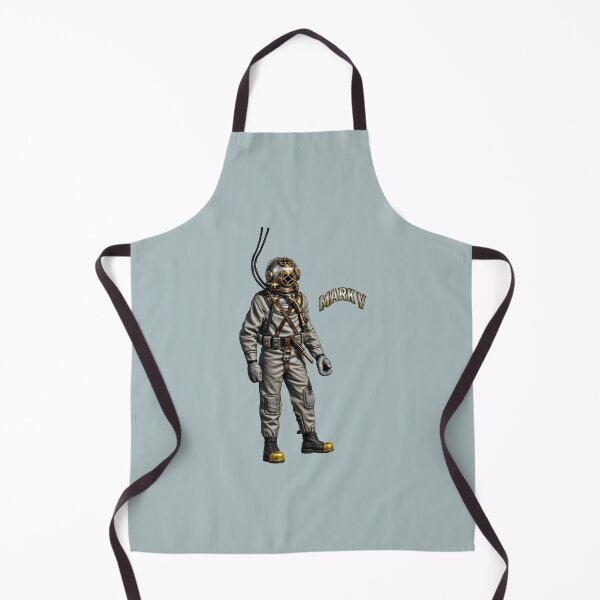 Item preview, Vintage Navy Diver Wearing a Mark V Diving Helmet and Suit URM designed and sold by urmaddad.