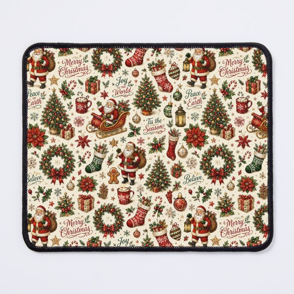 Item preview, Vintage Christmas Collage Pattern designed and sold by Military Insignia Products.