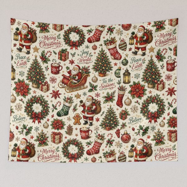 Item preview, Vintage Christmas Collage Pattern designed and sold by Military Insignia Products.