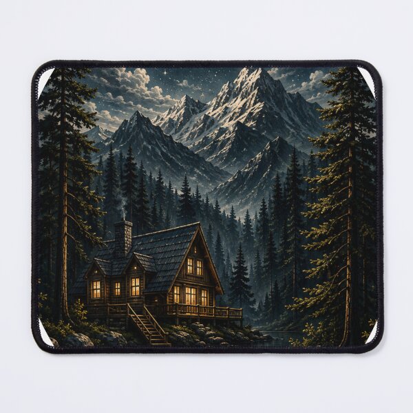 Item preview, Moonlit Mountain Cabin Retreat designed and sold by Del4xe.