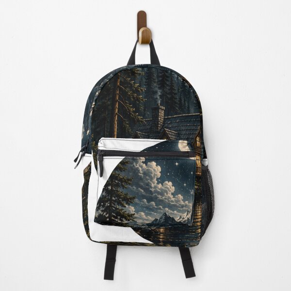 Item preview, Moonlit Mountain Cabin Retreat designed and sold by Del4xe.