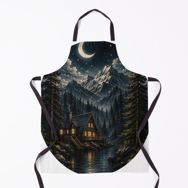 Item preview, Moonlit Mountain Cabin Retreat designed and sold by Del4xe.
