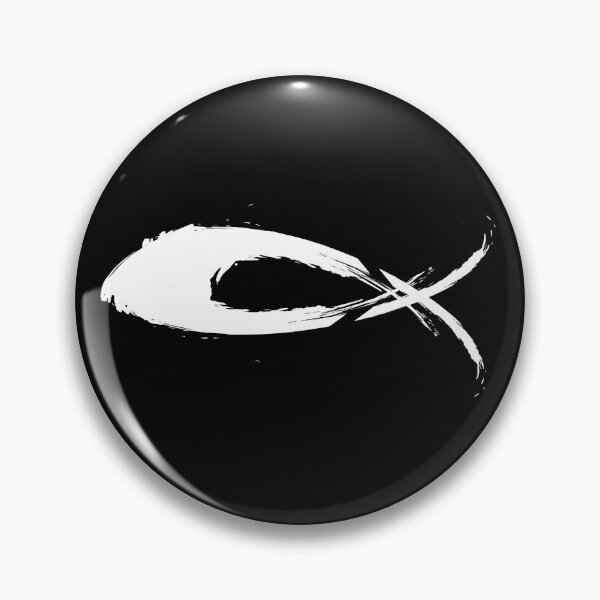 Item preview, Ichthus or Ichthys Symbol Design | Modern Christian Minimalist yet simple Art | white design for darker background designed and sold by ZechJohnRB.