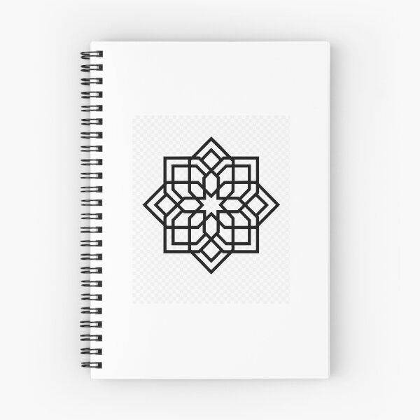 Item preview, Minimalist Islamic Geometric Star Pattern | 8-Point Khatim Vector | Black & White Wall Art designed and sold by DesertInkArt.