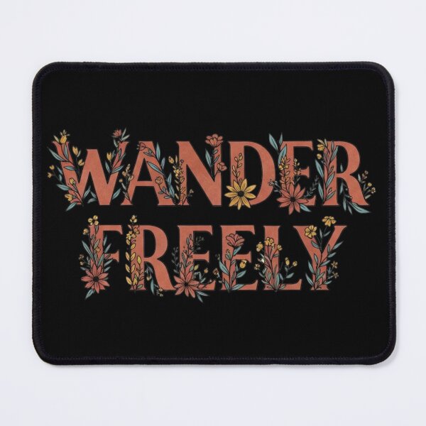 Item preview, Wander Freely – Wildflower Boho Lettering Design designed and sold by Dzblack.