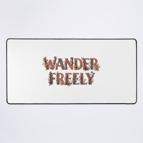 Item preview, Wander Freely – Wildflower Boho Lettering Design designed and sold by Dzblack.