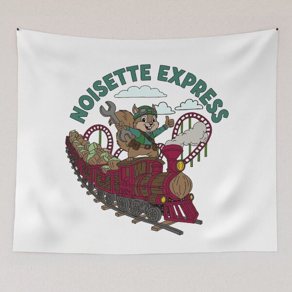 Item preview, Noisette Express Logo Illustration - Nigloland Family Ride (Theme Park Fan Art) designed and sold by FoolishDreamers.