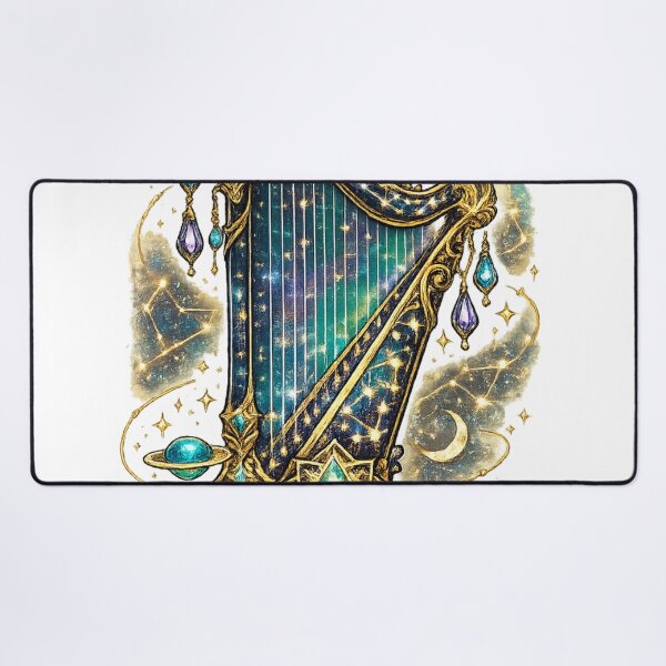 Item preview, Celestial Galaxy Harp | Mystic Cosmic Instrument | Fantasy Astrology Art designed and sold by irfanshikh.