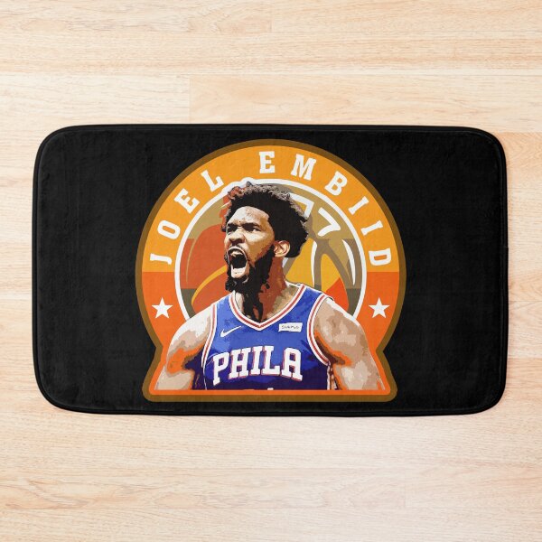 Item preview, Joel Embiid Basketball Portrait Artwork with Circular Typography Graphic Design designed and sold by Zigmak.