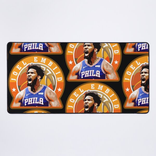 Item preview, Joel Embiid Basketball Portrait Artwork with Circular Typography Graphic Design designed and sold by Zigmak.