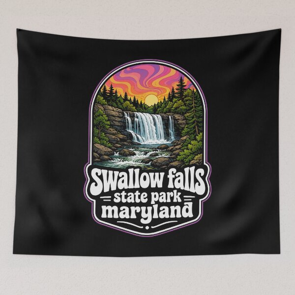 Item preview, Swallow Falls State Park Maryland Trippy Travel designed and sold by TomFrontierArt.