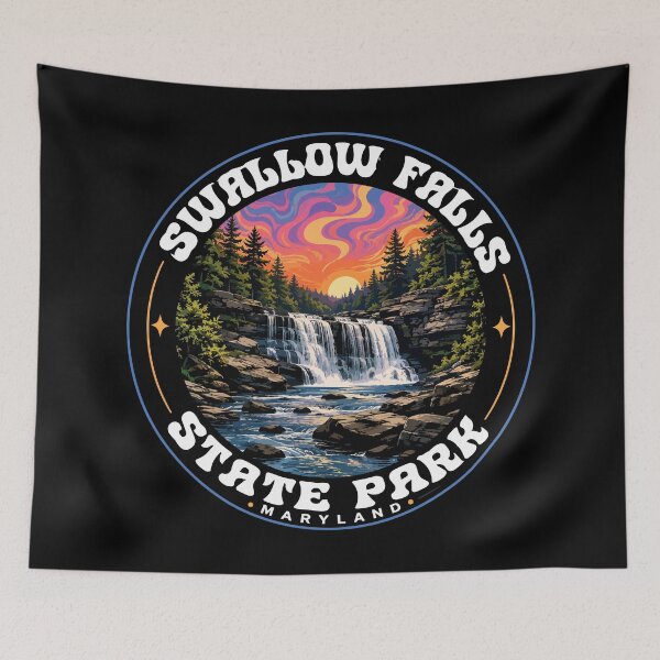Item preview, Swallow Falls State Park Maryland Trippy Art designed and sold by TomFrontierArt.