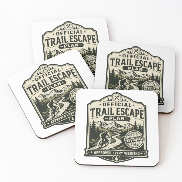 Item preview, Official Trail Escape Plan MTB Sticker designed and sold by SingleTrackes.