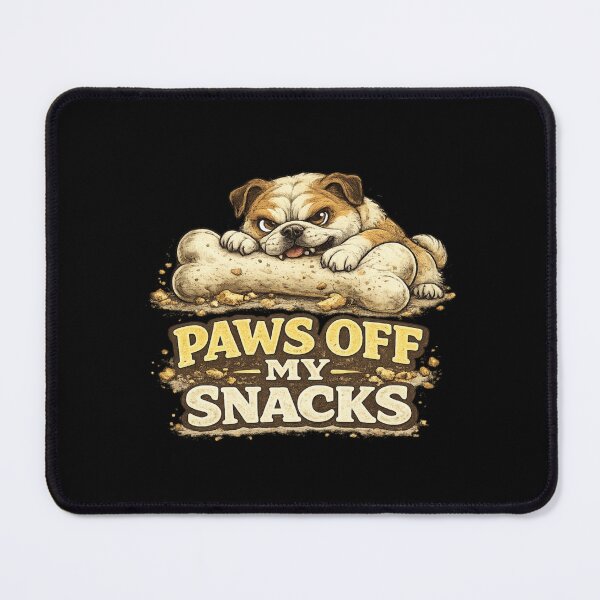 Item preview, Paws Off My Snacks Funny Bulldog Dog Humor designed and sold by PunchDrop.