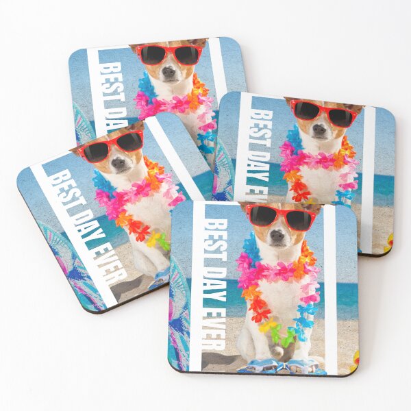 Item preview, Best Day Ever Beach Dog | Funny Summer Vacation Dog Design designed and sold by Randomnessy.