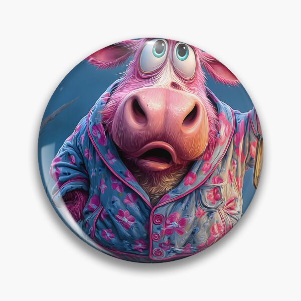 Item preview, A Cow in Pajamas Holding a Lantern at Night designed and sold by Artessie.