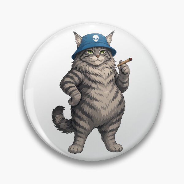 Item preview, Maine Coon Cat with Alien Bucket Hat Cool  Art designed and sold by StudioDWS.