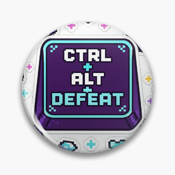 Item preview, CTRL + ALT + DEFEAT Sticker | Funny Gamer Keyboard Key | Gaming Meme Die-Cut Vinyl Sticker designed and sold by AdityaKumarDas.