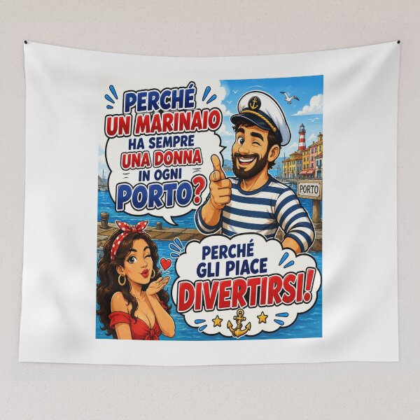 Item preview, Funny Sailor – Woman in Every Port Cartoon Joke designed and sold by RipantinaFantasy .