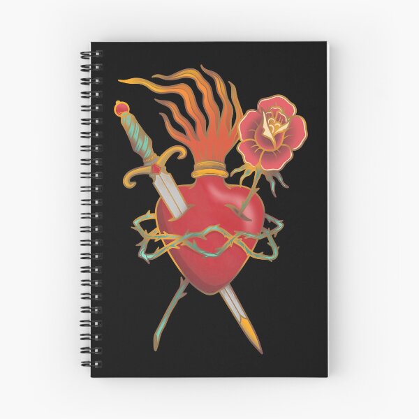 Item preview, Burning Heart Dagger & Rose designed and sold by SoulArtLove.