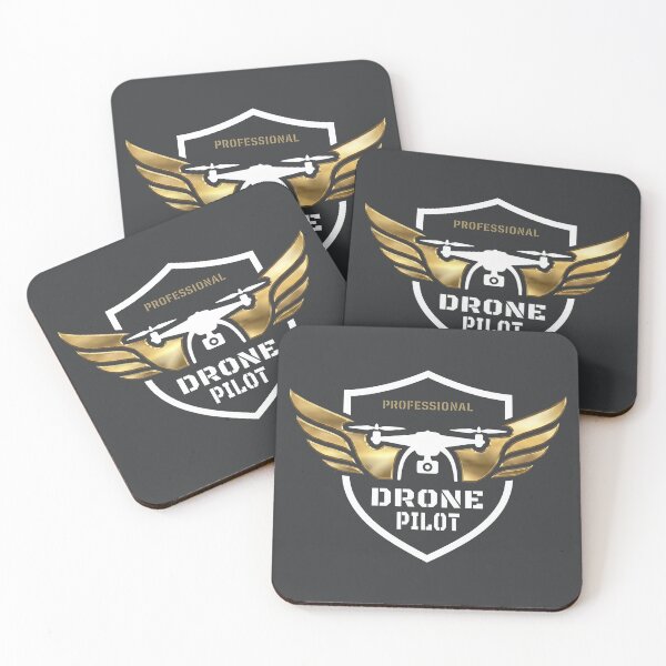 Item preview, Professional Drone Pilot Golden Wings Emblem Aerial Photographer Graphic designed and sold by KiwiRider.