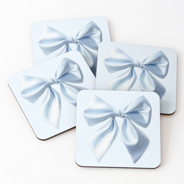 Item preview, Light Blue Satin Bow Aesthetic Coquette Ribbon designed and sold by jianina-alondra.