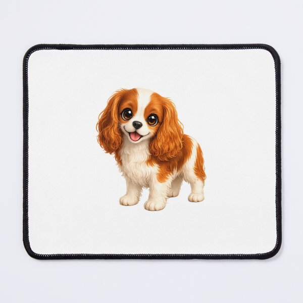 Item preview, Cute Cavalier King Charles Spaniel Puppy Illustration designed and sold by BackgroundND.