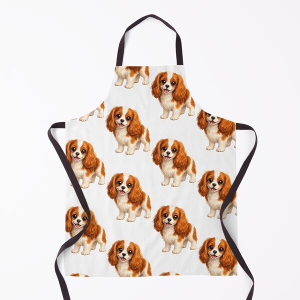 Item preview, Cute Cavalier King Charles Spaniel Puppy Illustration designed and sold by BackgroundND.