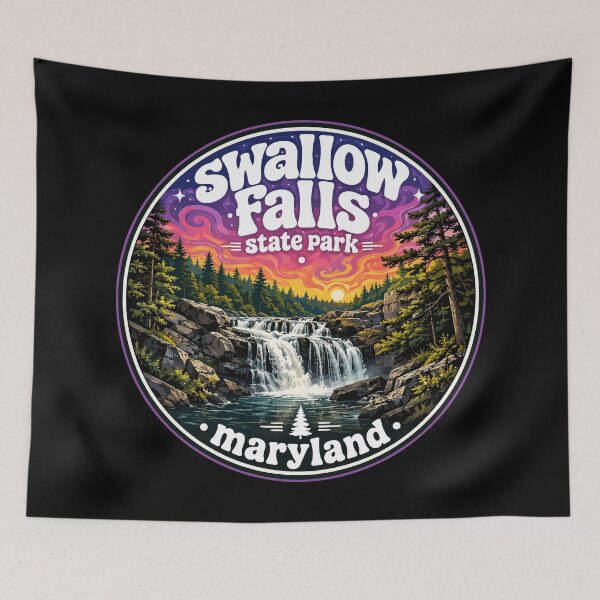 Item preview, Swallow Falls State Park Trippy Art Maryland designed and sold by TomFrontierArt.
