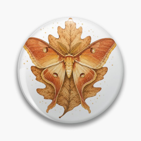 Item preview, Autumn Luna Moth Rust Gold Fall Moth Art designed and sold by DreamelleStudio.