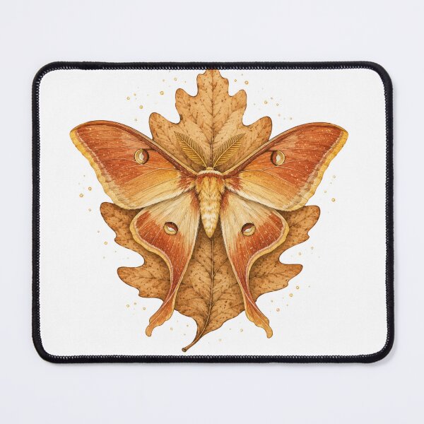 Item preview, Autumn Luna Moth Rust Gold Fall Moth Art designed and sold by DreamelleStudio.