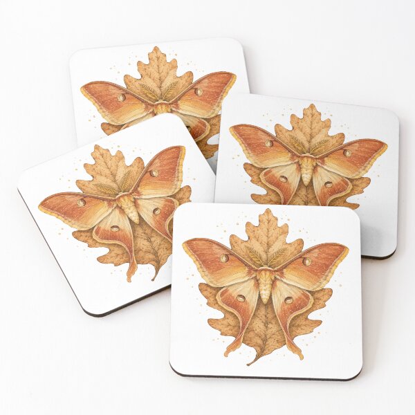 Item preview, Autumn Luna Moth Rust Gold Fall Moth Art designed and sold by DreamelleStudio.